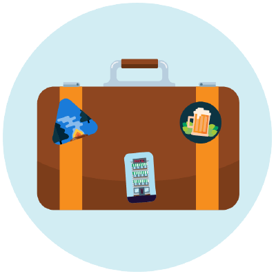 Hotel marketing challenge #2: Overreliance on Online Travel Agencies, suitcase icon